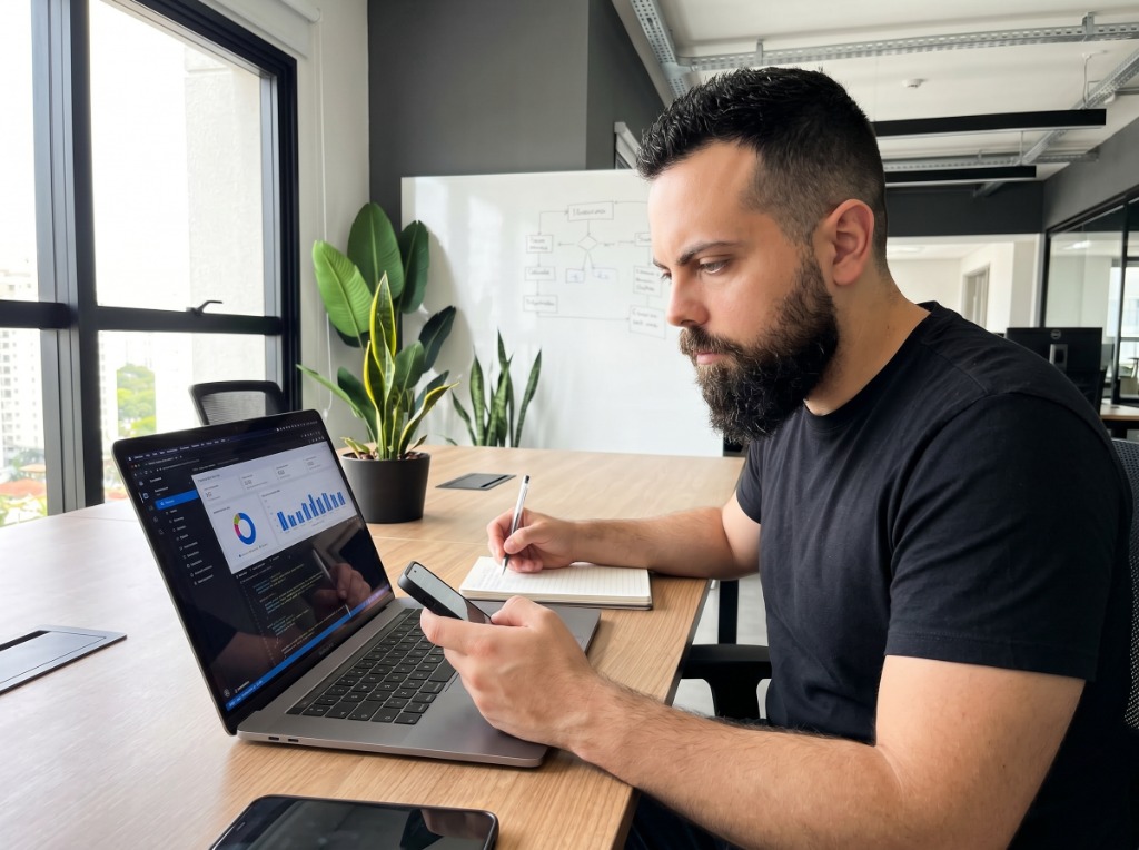 Tarek Haidar working on AI education materials
